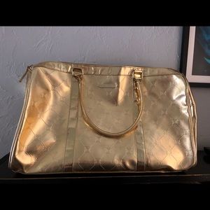 BCBGMaxAzria Gold Weekender Bag